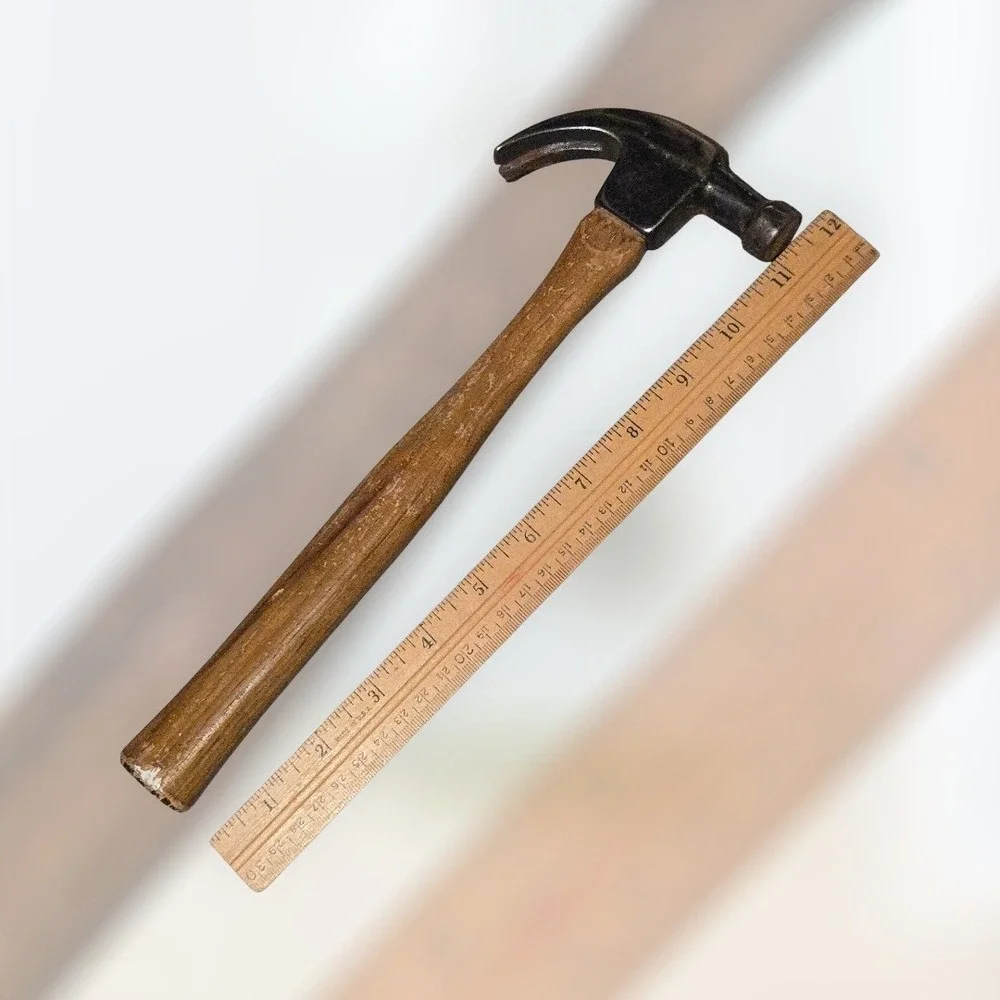 VTG Jim Dandy True Temper 12in Claw Hammer Black Steel Wood Handle USA‎ Patina